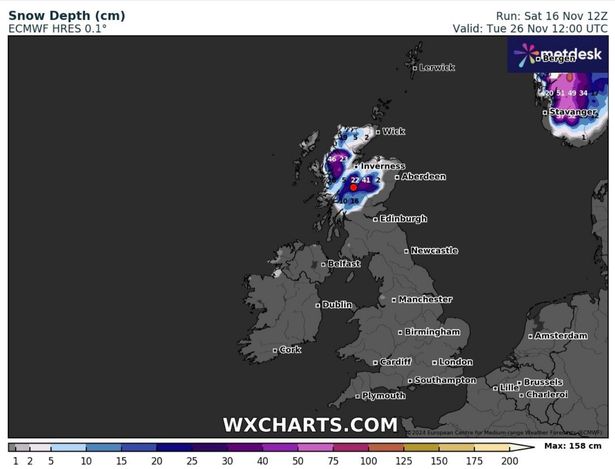 新的英国降雪地图显示,本周将有7个英国郡幸免